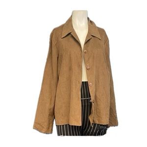 Vintage Lightweight Tan Colour shirt. Sz 16 (L) Made in Canada